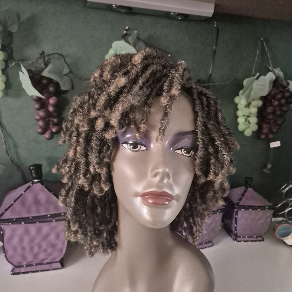 Curly Brown and Black Hair Wig